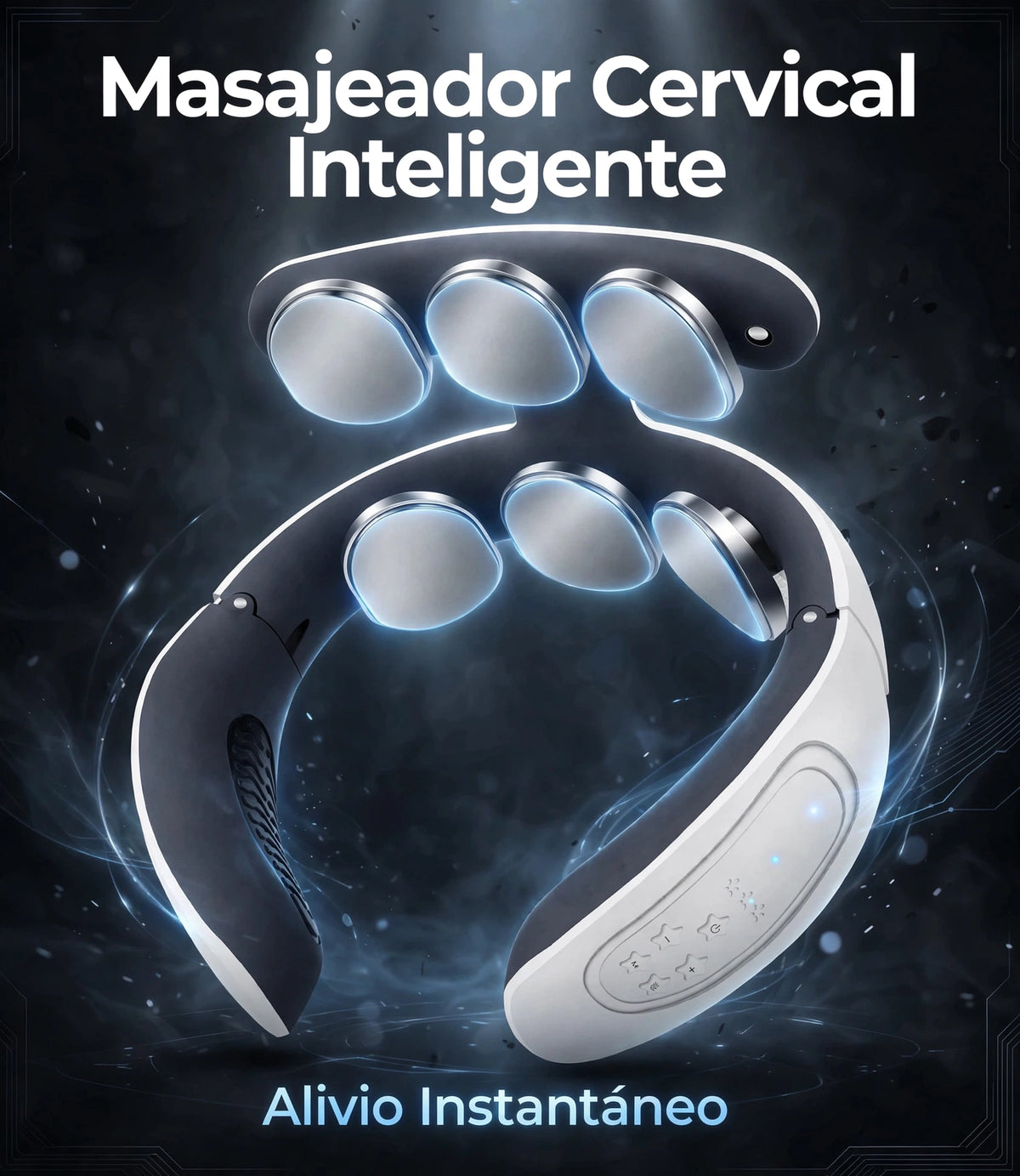 Masajeador térmico de columna cervical con 6 cabezales de masaje