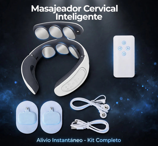 Masajeador térmico de columna cervical con 6 cabezales de masaje
